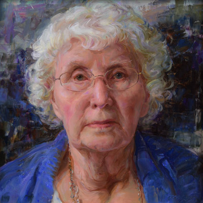 ''Marian for Her 98th Birthday'', oil, 14x14'', private collection