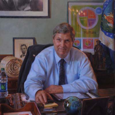 Official Portrait of USDA Secretary Thomas Vilsack, oil, 48x36'', United States Department of Agriculture, Washington DC