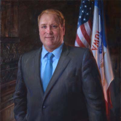 Official Portrait of Iowa Governor Chet Culver, oil, 48x36'', The State Historical Society of Iowa Collection