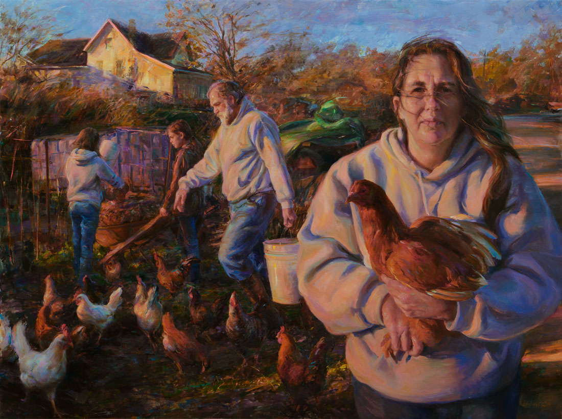 ''Jane's Brood,'' oil, 36x48'', price on request